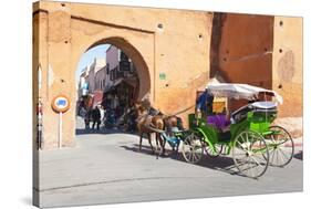 Tourists in Marrakech Enjoying a Horse and Cart Ride around the Old Medina-Matthew Williams-Ellis-Stretched Canvas