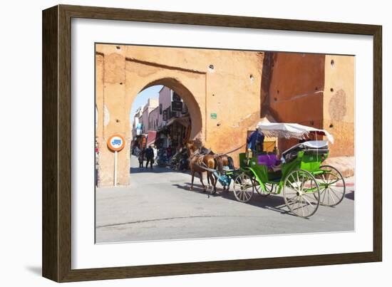 Tourists in Marrakech Enjoying a Horse and Cart Ride around the Old Medina-Matthew Williams-Ellis-Framed Photographic Print