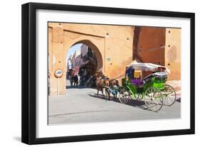 Tourists in Marrakech Enjoying a Horse and Cart Ride around the Old Medina-Matthew Williams-Ellis-Framed Photographic Print