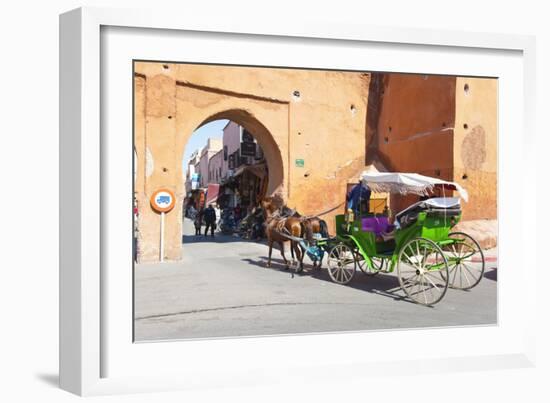 Tourists in Marrakech Enjoying a Horse and Cart Ride around the Old Medina-Matthew Williams-Ellis-Framed Photographic Print