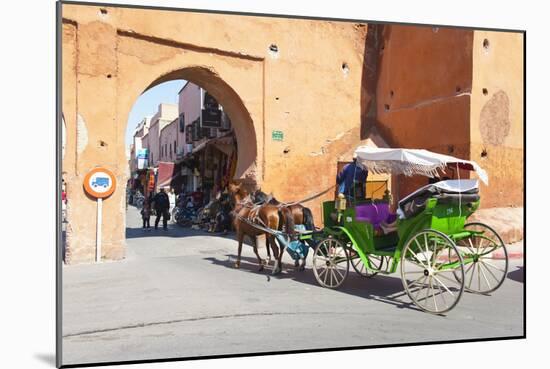 Tourists in Marrakech Enjoying a Horse and Cart Ride around the Old Medina-Matthew Williams-Ellis-Mounted Photographic Print