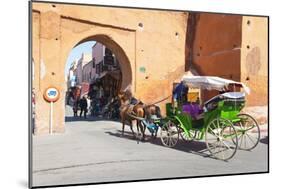 Tourists in Marrakech Enjoying a Horse and Cart Ride around the Old Medina-Matthew Williams-Ellis-Mounted Photographic Print