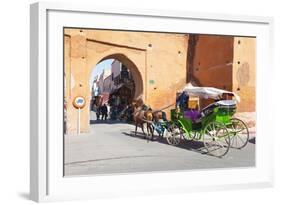 Tourists in Marrakech Enjoying a Horse and Cart Ride around the Old Medina-Matthew Williams-Ellis-Framed Photographic Print