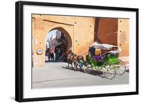 Tourists in Marrakech Enjoying a Horse and Cart Ride around the Old Medina-Matthew Williams-Ellis-Framed Photographic Print