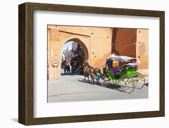 Tourists in Marrakech Enjoying a Horse and Cart Ride around the Old Medina-Matthew Williams-Ellis-Framed Photographic Print