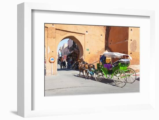 Tourists in Marrakech Enjoying a Horse and Cart Ride around the Old Medina-Matthew Williams-Ellis-Framed Photographic Print