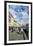 Tourists in Nyhavn, 17th Century Waterfront, Copenhagen, Denmark-Michael Runkel-Framed Photographic Print