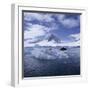 Tourists in Rigid Inflatable Boat Approach a Seal Lying on the Ice, Antarctica-Geoff Renner-Framed Photographic Print