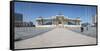 Tourists in Sukhbaatar square with Government palace, Ulan Bator, Mongolia, Central Asia, Asia-Francesco Vaninetti-Framed Stretched Canvas