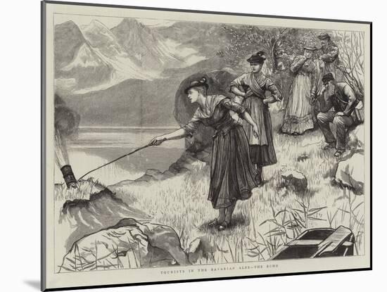 Tourists in the Bavarian Alps, the Echo-Hubert von Herkomer-Mounted Giclee Print
