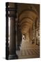 Tourists in the Corridor of a Building, Bologna, Emilia-Romagna, Italy-null-Stretched Canvas