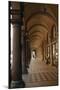 Tourists in the Corridor of a Building, Bologna, Emilia-Romagna, Italy-null-Mounted Giclee Print