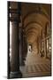 Tourists in the Corridor of a Building, Bologna, Emilia-Romagna, Italy-null-Mounted Giclee Print