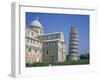 Tourists in the Piazza Del Duomo Near the Leaning Tower, Pisa, Tuscany, Italy-Rainford Roy-Framed Photographic Print