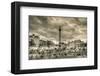 Tourists in Trafalgar Square-null-Framed Art Print