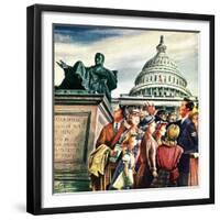 "Tourists in Washington D. C.," August 7, 1948-Constantin Alajalov-Framed Giclee Print