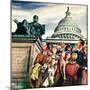 "Tourists in Washington D. C.," August 7, 1948-Constantin Alajalov-Mounted Giclee Print