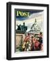 "Tourists in Washington D. C.," Saturday Evening Post Cover, August 7, 1948-Constantin Alajalov-Framed Giclee Print