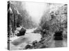 Tourists in Yellowstone National Park-null-Stretched Canvas