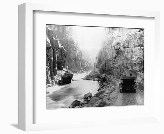 Tourists in Yellowstone National Park-null-Framed Photographic Print