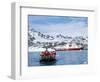 Tourists in Zodiac from Ice-Breaker Tour Ship, Spitsbergen, Norway-Tony Waltham-Framed Photographic Print