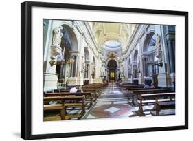 Tourists Inside Palermo Cathedral (Duomo Di Palermo), Palermo, Sicily, Italy, Europe-Matthew Williams-Ellis-Framed Photographic Print