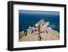 Tourists looking at panoramic view of Cape Point, Cape of Good Hope, outside Cape Town, South Af...-null-Framed Photographic Print