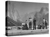 Tourists Looking at the Mountains in Yosemite Valley Park-Nina Leen-Stretched Canvas