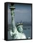 Tourists Looking Out from the Statue of Liberty Crown-Ralph Morse-Framed Stretched Canvas