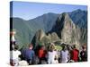 Tourists Looking out Over Machu Picchu, Unesco World Heritage Site, Peru, South America-Jane Sweeney-Stretched Canvas