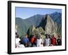 Tourists Looking out Over Machu Picchu, Unesco World Heritage Site, Peru, South America-Jane Sweeney-Framed Photographic Print