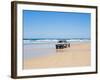 Tourists on 75 Mile Beach Self Drive 4x4 Tour of Fraser Is, UNESCO World Heritage Site, Australia-Matthew Williams-Ellis-Framed Photographic Print