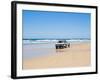 Tourists on 75 Mile Beach Self Drive 4x4 Tour of Fraser Is, UNESCO World Heritage Site, Australia-Matthew Williams-Ellis-Framed Photographic Print