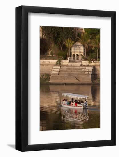 Tourists on a Boat on Lake Pichola in Udaipur, Rajasthan, India, Asia-Martin Child-Framed Photographic Print