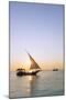 Tourists on a sunset cruise on the Indian Ocean, Nungwi, Island of Zanzibar, Tanzania, East Africa-Christian Kober-Mounted Photographic Print