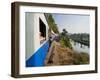 Tourists on a Train Ride on the Death Railway Along the River Kwai, Kanchanaburi, Thailand-Matthew Williams-Ellis-Framed Photographic Print