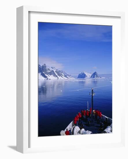 Tourists on Adventure Cruise, Antarctic Peninsula, Antarctica, Polar Regions-Geoff Renner-Framed Photographic Print