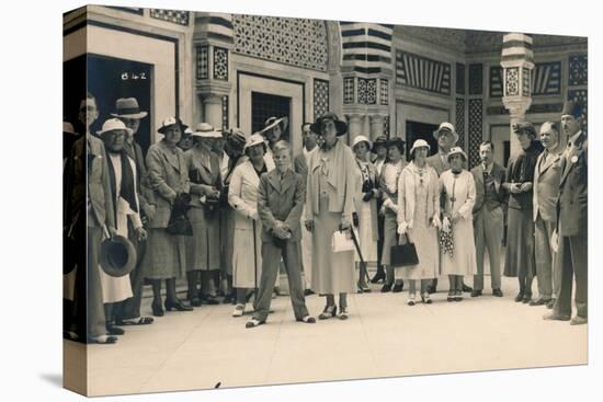 Tourists on an Excursion from a Cruise, Possibly in Sidi Bou Said, Tunisia, 1936-null-Stretched Canvas