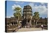 Tourists on Ancient Sandstone Causeway to Angkor Wat, Siem Reap-David Wall-Stretched Canvas