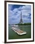 Tourists on Bateau Mouche on the River Seine, in Paris, France-null-Framed Photographic Print