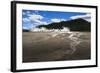 Tourists on Boardwalk in Silhouette, Grand Prismatic Spring, Midway Geyser Basin-Eleanor Scriven-Framed Photographic Print
