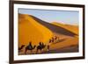 Tourists on Camel Safari, Sahara Desert, Merzouga, Morocco, North Africa, Africa-Doug Pearson-Framed Photographic Print