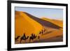 Tourists on Camel Safari, Sahara Desert, Merzouga, Morocco, North Africa, Africa-Doug Pearson-Framed Photographic Print