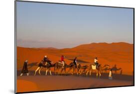 Tourists on Camel Safari, Sahara Desert, Merzouga, Morocco, North Africa, Africa-Doug Pearson-Mounted Photographic Print