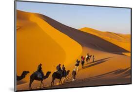 Tourists on Camel Safari, Sahara Desert, Merzouga, Morocco, North Africa, Africa-Doug Pearson-Mounted Photographic Print