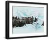 Tourists On Glacier-Fylkesarkivet i Sogn og Fjordane-Framed Art Print