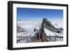 Tourists on Jade Dragon Snow Mountain (Yulong Xueshan), Lijiang, Yunnan, China, Asia-Ian Trower-Framed Photographic Print