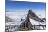 Tourists on Jade Dragon Snow Mountain (Yulong Xueshan), Lijiang, Yunnan, China, Asia-Ian Trower-Mounted Photographic Print