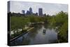 Tourists on Paddleboat in a Lake, Indianapolis, Marion County, Indiana, USA-null-Stretched Canvas