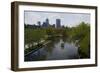 Tourists on Paddleboat in a Lake, Indianapolis, Marion County, Indiana, USA-null-Framed Photographic Print